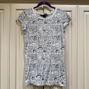 MBMJ white with Marc Jacob’s graffiti in black